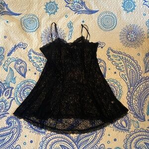 SEXY La Vie en Rose Lingerie Black Lace Nightie - Size XXL